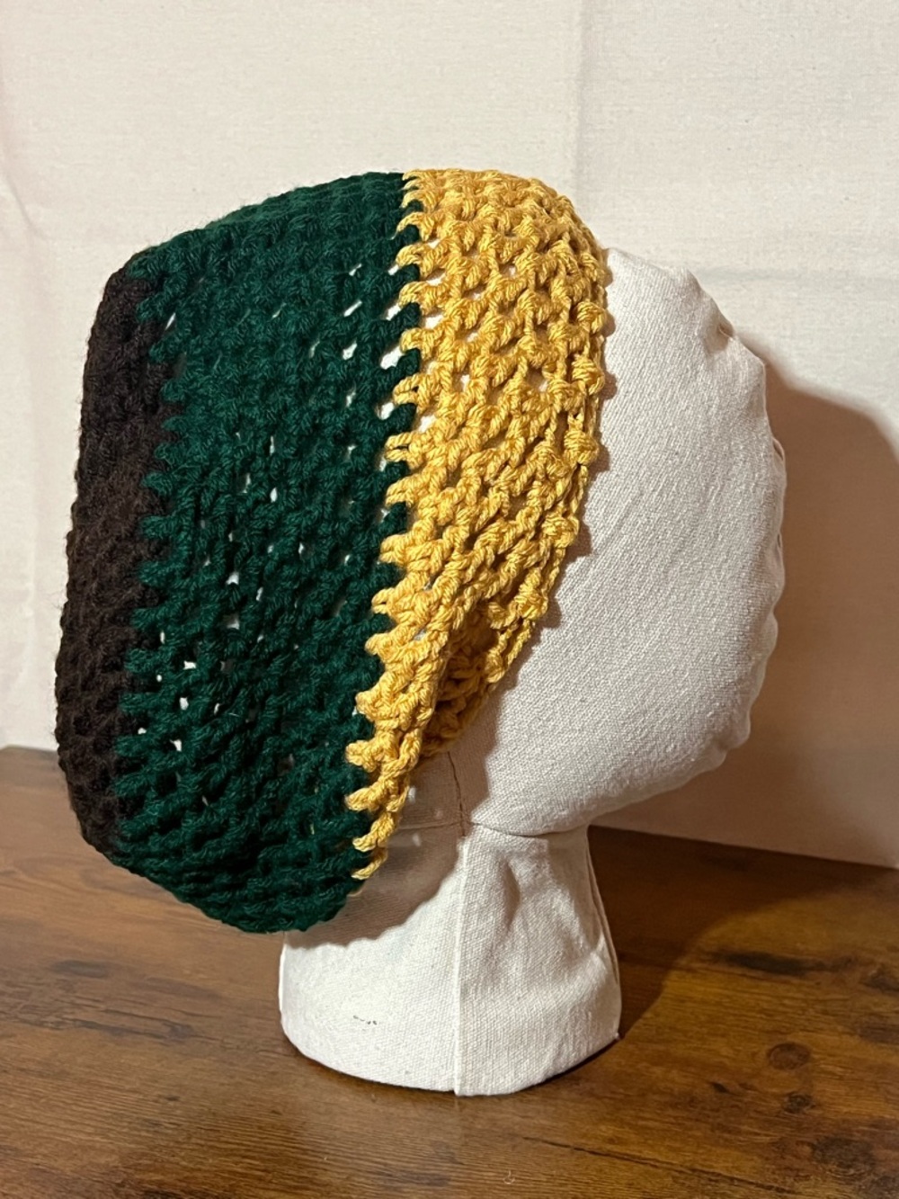Handmade Crochet Rasta Tam Hat | Slouchy Beanie for Locs | Multicolor